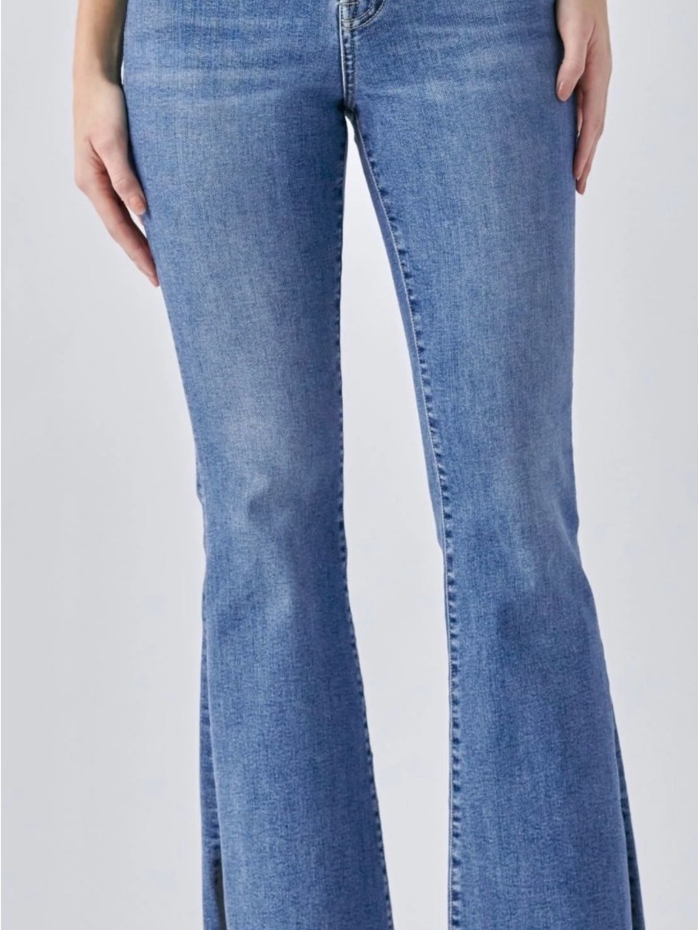 Hidden Los Angeles Happi Side Slit Flare Denim